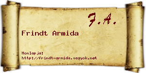 Frindt Armida névjegykártya
